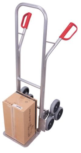 VARIOfit 3-Stern-Treppenkarre aus Aluminium, Traglast 200 kg, Schaufelbreite 320 mm, Vollgummi-Bereifung