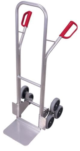 VARIOfit 3-Stern-Treppenkarre aus Aluminium, Traglast 200 kg, Schaufelbreite 320 mm, Vollgummi-Bereifung