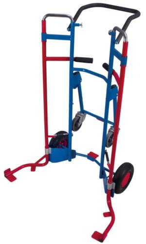 VARIOfit Reifenkarre mit Teleskopauszug, RAL5010 Enzianblau, Luft-Bereifung
