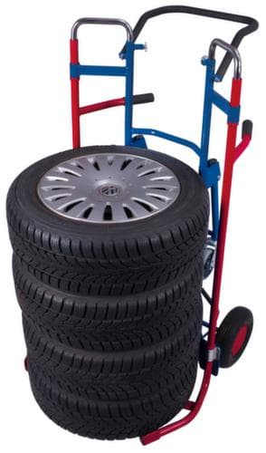 VARIOfit Reifenkarre mit Teleskopauszug, RAL5010 Enzianblau, Luft-Bereifung
