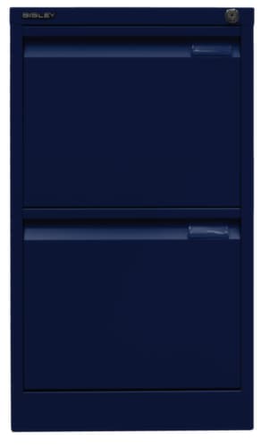 Bisley Hängeregistraturschrank, 2 Auszüge, oxfordblau/oxfordblau