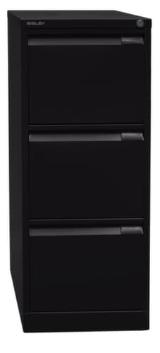 Bisley Hängeregistraturschrank, 3 Auszüge, schwarz/schwarz