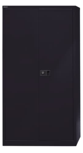 Bisley Aktenschrank, 4 Ordnerhöhen, schwarz/schwarz