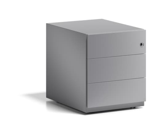 Bisley Rollcontainer Note, 3 Schublade(n), silber/silber