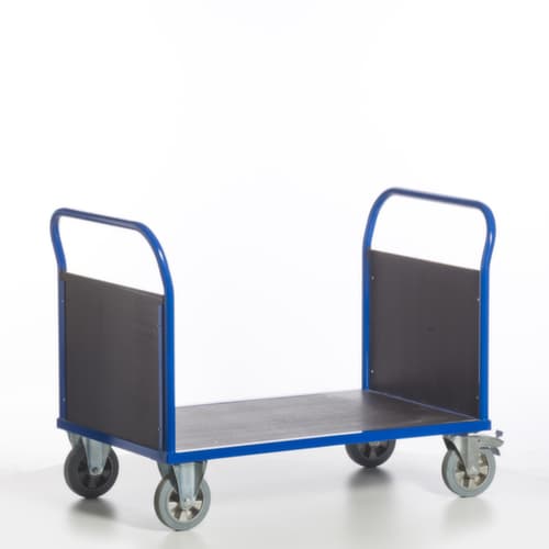 Rollcart Doppelstirnwandwagen mit rutschsicherer Ladefläche, Traglast 1200 kg, Ladefläche 1200 x 800 mm