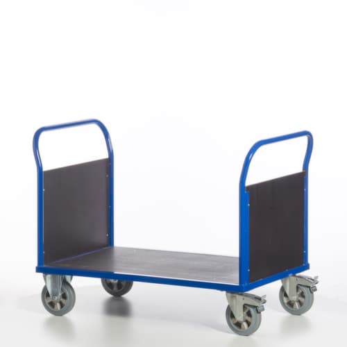 Rollcart Doppelstirnwandwagen mit rutschsicherer Ladefläche, Traglast 1200 kg, Ladefläche 1200 x 800 mm