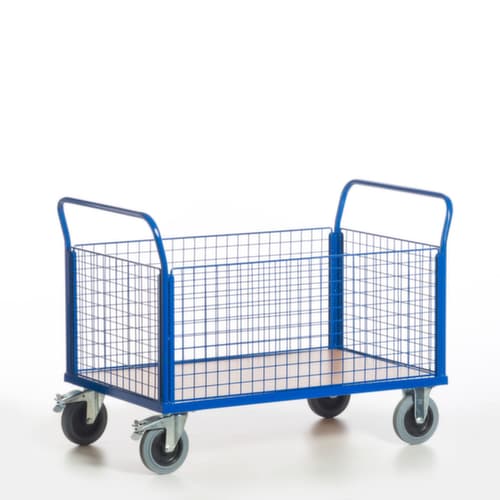 Rollcart Gitter-Vierwandwagen, Traglast 500 kg, Ladefläche 1200 x 770 mm