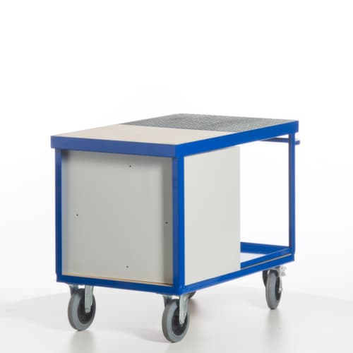 Rollcart Umwelt-Werkstattwagen mit öldichter Wanne und Gitterrost, Traglast 600 kg, Ladefläche 1150 x 700 mm