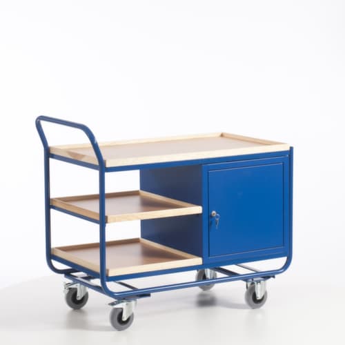 Rollcart Tisch- und Schrankwagen mit Holzarbeitsplatte