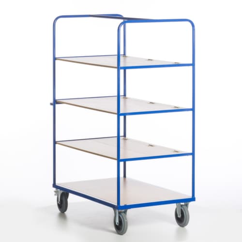 Rollcart Etagenwagen mit klappbaren Böden, Traglast 600 kg, 4 Etagen