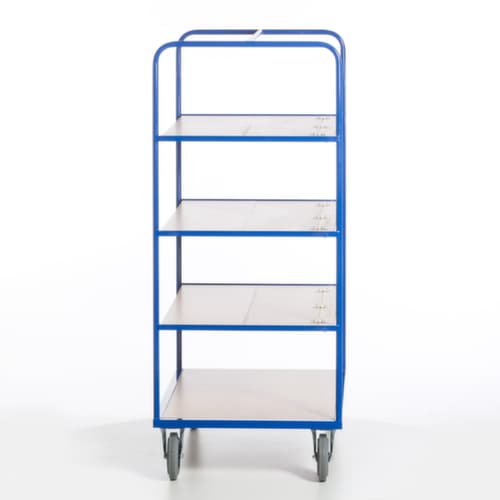 Rollcart Etagenwagen mit klappbaren Böden, Traglast 600 kg, 4 Etagen