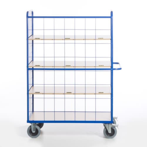 Rollcart Etagenwagen mit klappbaren Böden, Traglast 600 kg, 4 Etagen