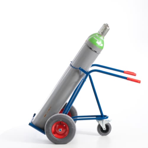 Rollcart Flaschenkarre mit Stützrad, für 2x40/50 l Flasche, Luft-Bereifung