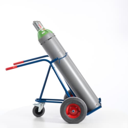 Rollcart Flaschenkarre mit Stützrad, für 2x40/50 l Flasche, Luft-Bereifung