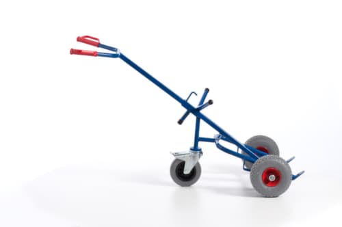 Rollcart Fasskarre mit Stützrad, Traglast 250 kg, Luft-Bereifung