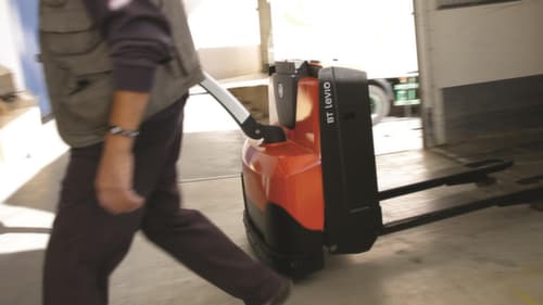Toyota BT-Elektro-Niederhubwagen BT LEVIO, 1400 kg Traglast, Polyurethan/Polyurethan