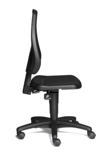 bimos Arbeitsdrehstuhl Economy, Sitz PU-Schaum schwarz, mit Rollen