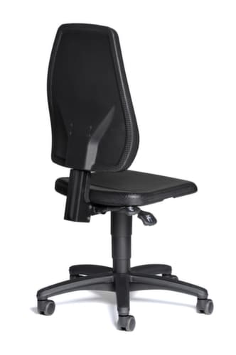 bimos Arbeitsdrehstuhl Economy, Sitz PU-Schaum schwarz, mit Rollen