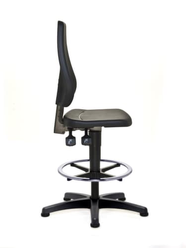 bimos Arbeitsdrehstuhl Economy, Sitz PU-Schaum schwarz, mit Gleitern