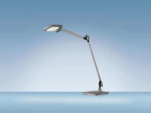 Hansa LED-Schreibtischleuchte E-Motion mit Sensorschalter, Licht tageslicht- bis warmweiß, silber
