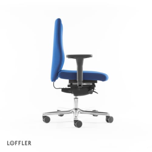 Löffler Bürodrehstuhl mit Taschenfederkern-Sitz, blau