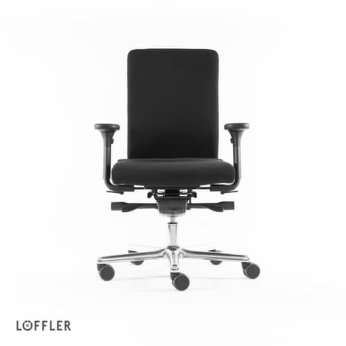 Löffler Bürodrehstuhl mit Taschenfederkern-Sitz, schwarz