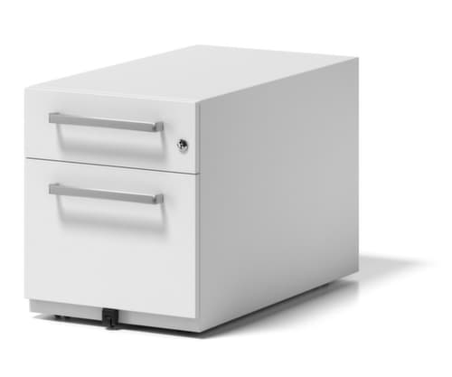 Bisley Rollcontainer Note mit HR-Auszug, 1 Schublade(n), verkehrsweiß/verkehrsweiß