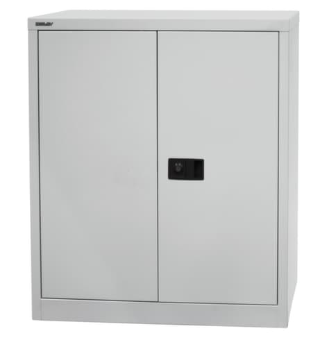 Bisley Aktenschrank Universal, 2 Ordnerhöhen, lichtgrau/oxfordblau