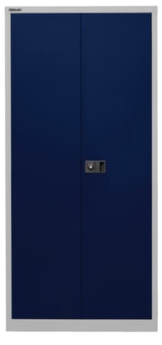 Bisley Aktenschrank Universal, 5 Ordnerhöhen, lichtgrau/oxfordblau