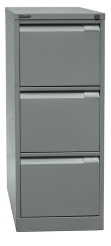 Bisley Hängeregistraturschrank, 3 Auszüge, silber/silber