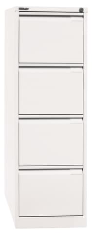 Bisley Hängeregistraturschrank, 4 Auszüge, verkehrsweiß/verkehrsweiß