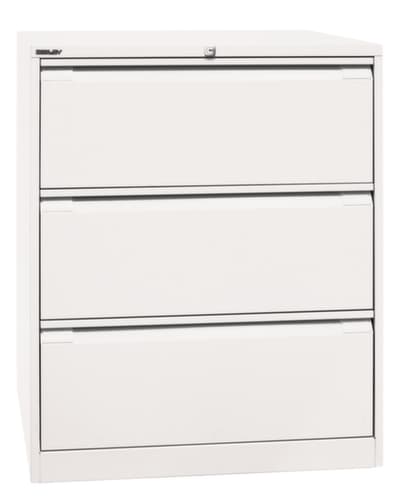 Bisley Hängeregistraturschrank, 3 Auszüge, verkehrsweiß/verkehrsweiß