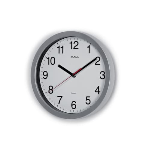 MAUL Wanduhr Ø 250 mm, mit arabischen Zahlen und Strichen, Ø 250 mm