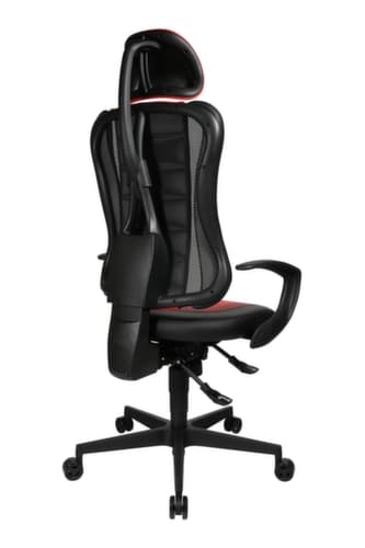 Topstar Bürodrehstuhl Sitness Racer RS mit AL "Q3" + KS mit Kopfstütze, schwarz/rot