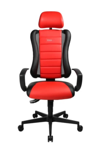 Topstar Bürodrehstuhl Sitness Racer RS mit AL "Q3" + KS mit Kopfstütze, schwarz/rot
