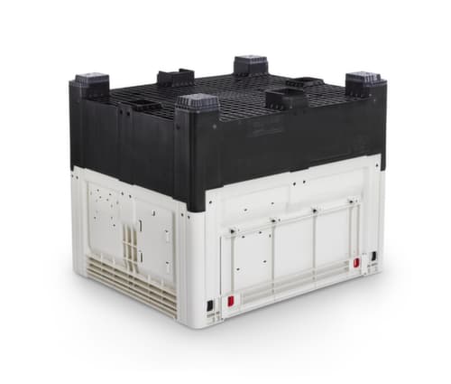Klappbare Palettenbox High Cube mit Klappe, 4 Füße, Länge x Breite 1200 x 800 mm
