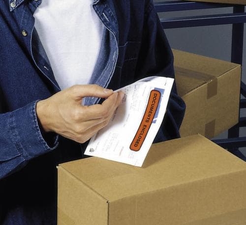 Begleitpapiertasche "Documents enclosed", DIN A6