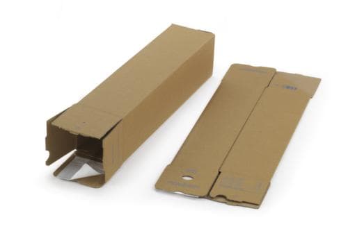 Langer Faltkarton QUATTROPACK mit Selbstklebeverschluss, 1-wellig, 610 x 105 x 105 mm