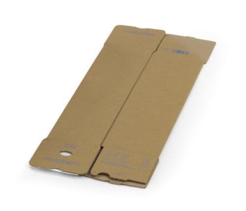Langer Faltkarton QUATTROPACK mit Selbstklebeverschluss, 1-wellig, 610 x 105 x 105 mm