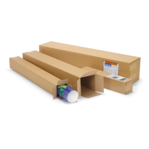Langer Faltkarton mit Öffnung an Stirnseite, 1-wellig, 1200 x 250 x 250 mm