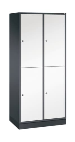 C+P Doppelstöckiger Großraum-Garderobenschrank Intro, Abteilbreite 360 mm