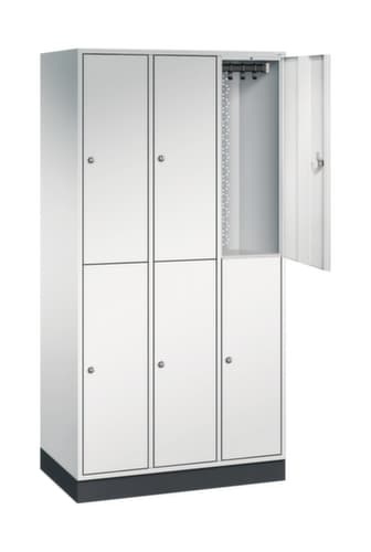 C+P Doppelstöckiger Garderobenschrank Intro, Abteilbreite 260 mm