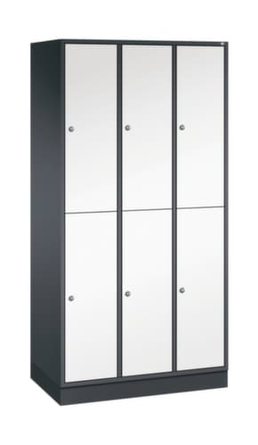 C+P Doppelstöckiger Garderobenschrank Intro, Abteilbreite 260 mm