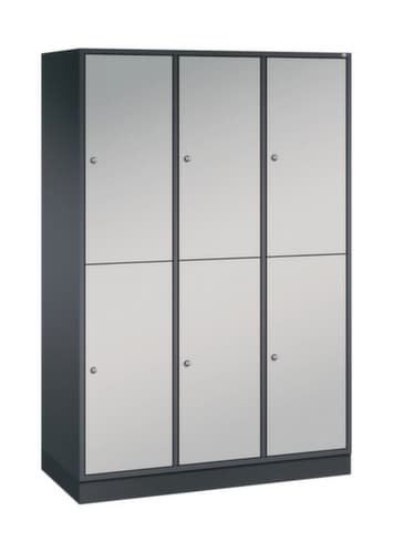 C+P Doppelstöckiger Großraum-Garderobenschrank Intro, Abteilbreite 360 mm