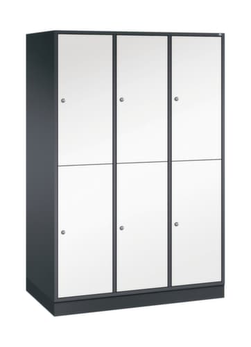 C+P Doppelstöckiger Großraum-Garderobenschrank Intro, Abteilbreite 360 mm