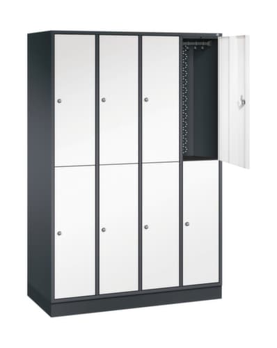 C+P Doppelstöckiger Garderobenschrank Intro, Abteilbreite 260 mm