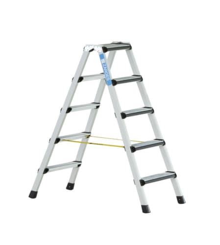 ZARGES Stehleiter Comfortstep B beidseitig begehbar, 2 x 5 Riffelblechstufen mit Polster