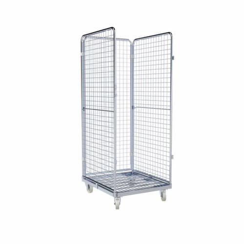 Rollbehälter rolltainer® ADB mit 3 Wänden, Traglast 500 kg, Länge x Breite 800 x 710 mm