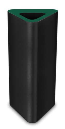 Dreieckiger Abfallbehälter PURE ELEGANCE, 60 l, schwarz