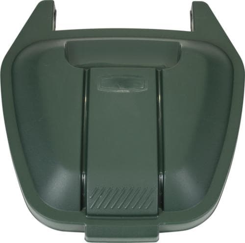 Rubbermaid Mülltonne, 100 l, beige, Deckel grün